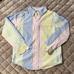 Janie & Jack Striped Spring Boy's Button Shirt Size 8 - PLAY condition